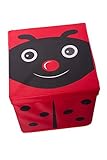 Kid's Red Ladybug Storage Box and Toy Organizer with Lid [並行輸入品]