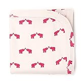 Kate Quinn Organic Receiving Blanket, Onesize (Elephant) by Kate Quinn Organics [並行輸入品]