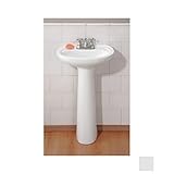 Cheviot 613-wh-4 4 "ホワイトFioreペデスタルシンク蛇口ドリル