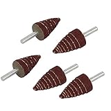 DealMux 6ミリメートルシャンク25ミリメートルDiaのテーパードヘッドエメリー布マンドレルは、研削点クリニークをマウント