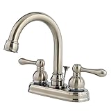 Pfister lf-048-lhkk Wayland 2-handle 4インチCentersetバスルーム蛇口in Brushedニッケル、1.2 GPM