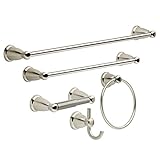 Franklin Brass Kinla 5-Piece Bath Hardware Towel Bar Accessory Set, Satin Nickel [並行輸入品]
