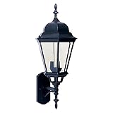 Maxim Lighting 1006BK Three Light Clear Glass Wall Lantern, Black [並行輸入品]