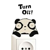 2PCSかわいいクリエイティブスイッチステッカーはヒントウォール保育園の装飾を切り替え - パンダB