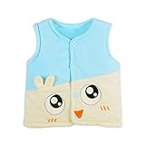 杜屋トヤ　新生児服　ベスト　あったか・やわらかベビーベスト　鳥　ノースリーブ　前開き　防寒　保温　ルームウェア　かわいい　秋　冬　カジュアル　部屋着　遊び　お出かけ　プレゼント　ベビー　女の子　男の子