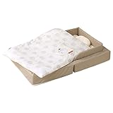 コンパクト ベビーベッド ベビー布団 折りたたみ 携帯用 お布団セット 持ち運び ミニベッド 布団 ベージュ