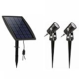 Mofek　ソーラーライト　LED　庭用　アウトドア　ガーデンライト　太陽光パネル充電　防水　自動点灯　光センサー