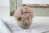 Kooyi 光触媒 インテリア グリーン フェイクグリーン 人工観葉植物 鉢植え (エンゼルの涙, ピンク)