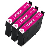 エプソン用 ICM50 互換インク マゼンタ 増量版 3本セット エプソン ICM50インク ICチップ残量表示検知機能付き IC50 50L互換 インク カートリッジ 対応機種：EP-301 EP-302 EP-702A EP-703A EP-704A EP-705A EP-774A EP-801A EP-802A