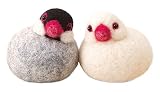 ハマナカ 羊毛キット coma デザイン ころんともちもちわたしのことり 桜文鳥と白文鳥 H441-611