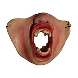 [バラエティ本舗] 半顔 マスク ドラキュラ モンスター 叫び 変人 変わりもの 半面 ハーフマスク お面 仮面 かぶりもの 被り物 仮装 変装 面具 ハロウィン 怪物 ゾンビ エイリアン ホラーマスク 妖怪 お化け屋敷