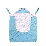 ベビーホッパー 抱っこ紐カバー 防風・防水・防寒カバー U型人間工学設計 子供お出かけ 出産祝い ベビーキャリー 2WAY (ブルー)