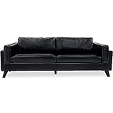 LOWYA （ロウヤ） ソファ ソファー ローソファ 3人掛けソファ フロアソファ レザー 合皮 ブラック おしゃれ 新生活