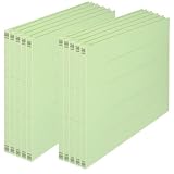 プラス フラットファイル 樹脂製とじ具 A3 横 グリーン 10冊 NO.002N 78-176×10