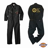 【Dickies】ディッキーズ 長袖 つなぎ ツナギ カスタム カバーオール ｢BLACK｣「バイク・車・チーム系」