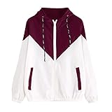 上着 Timsa カレッジ風 パッチワークオーバー レディース アウター 薄い軽量 防風 フード付き 防寒服 秋冬 シンプル トップス 女性 ポケット付き ドローストリング コート 女の子 通勤 通学