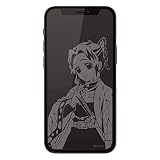 グルマンディーズ バンダイ 鬼滅の刃 iPhone12 mini(5.4インチ)対応 ガラススクリーンプロテクター 胡蝶しのぶ(こちょう しのぶ) KMY-41D ブラック