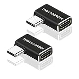 Thsucords L字型USB C延長アダプター 2本入り 左90度オス-メスエクステンダー PD 100W 20Gbps Type C 3.2 Gen2 4K@60Hz ビデオ拡張コンバーター スチームデッキ スイッチ MacBook用