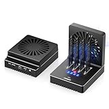FIDECO M.2 NVMe クローナー ドック 折りたたみ式冷却ファン付き 4 ベイ NVMe クローナー デュプリケーター 40Gbps (4X 10Gbps、2X 20Gbps) SSD クローナー ドック クローン ドッキングステーション エンクロージャ オフライン クローンおよびオフライン データ消去をサポート プライバシーを保護 (４ベイ)