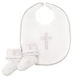 Baby - Gift Set - Bib/Sock Cross Set - Lace Edge by Stephan Baby [並行輸入品]