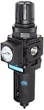 Dixon B08-02MG Manual Drain Wilkerson Miniature Filter/Regulator with Transparent Bowl and Guard, 1/