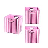 Modern Littles Organization Bundle-3 Storage Bins, Rose Stripes by Modern Littles [並行輸入品]