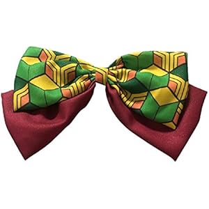 Lolay 鬼滅の刃 髪飾り ヘアシュシュ 蝶結び ヘアリング 錆兔 髪シュシュ 蝶結び バレッタ ヘアリング蝶結び コ…