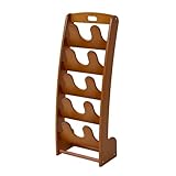 スリッパスタンド「スリッパラック5段(ZFC-0040-BR)」【JKP】(#9897044)サイズ：幅26.5×奥行16.5×高さ73cm 玄関収納 シンプル 木目