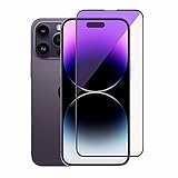 iPhone 14 Pro Max用 ガラスフィルム 保護フィルム 強化ガラスフィルム ブルーライトカット 目に優しい 高透過率/飛散防止/気泡ゼロ/自動吸着/指紋防止 液晶保護フィルム
