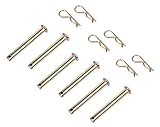 【6組セット】 ステンレス 農機具 連結用 丸頭ピン ＆ Rピン ロット トラクター コンバイン 耕運機