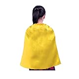 子供スーパーヒーローダブルケープ マスク付き 50.80cmW x 68.60cmL（2-4歳） - イエロー - xs