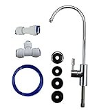 Malida逆浸透水フィルタ標準蛇口、シルバー非エアギャップ蛇口では、1 / 4インチ供給チューブp135