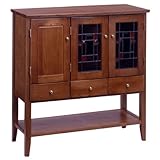 ステンドキャビネット ステンドガラス アンティーク調 サイドボード 北欧 リビングボード ステンドグラス