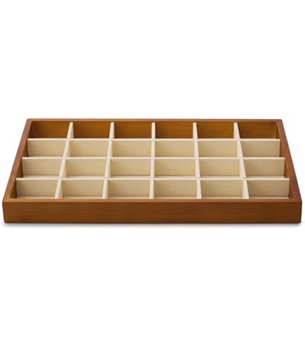 Juvale Wooden Drawer Organizer With 12 Compartments, Divided Tray For Arts And Crafts Supplies, Stationery, Small Items, 12 Grid Sorting Tray, Dark Brown (13.2 X 9.2 X 1.5 Inches - View #8