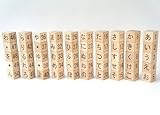 No.223　ひらがな・カタカナ・ローマ字・数字つみき　　知育積木　木のおもちゃ　組木 OSKオガワ精機