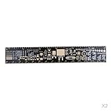 Perfk 多機能　PCB基板定規　2点セット　回路設計　電子作業用　電気DIY　Arduino用　測定工具
