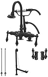 Kingston Brass CCK13T5 Vintage Deck Mount Claw Foot Faucet Package, 4-3/4-Inch, Oil Rubbed Bronze [並