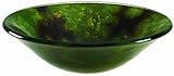 Pegasus PEGVS-ORG-MOS Above Counter Round Glass Vessel Sink, Brown and Green [並行輸入品]
