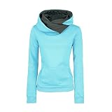 STARファッションLigthブルースウェットシャツパーカーユニセックスプルオーバー折りcollar-xl