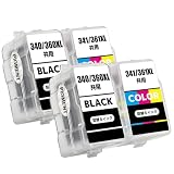 Canon用キヤノン用 BC360XL BC361XL 互換インク 優良リサイクルインク 340/360 341/361大容量 残量表示 対応機種：PIXUS TS5430 TS5330 TS5130(合計4本)
