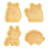 ヘッズ クッキー型 4個セット グラットンファミリー くま ねこ はりねずみ HEADS GLB-CKM1