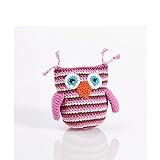 Pebble Rattle - Owl - Pink Stripey [並行輸入品]