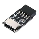 YBBOTT マザーボード ヘッダー アダプター USB 2.0 9 ピン タイプ E 内部アダプター エクステンダー カード