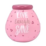 Live Laugh Save Pots Of Dreams Money Pot Save Up & Smash Money Box Gift