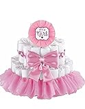出産祝いギフト　おむつケーキ　ベビーシャワーグッズ　 (ピンク) [並行輸入品]