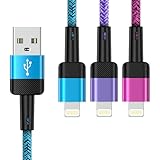 iPhone 充電 ケーブル 1.8m ライトニングケーブル アイフォン充電ケーブル 3本セット 充電コード ケーブル 急速充電 iphone コード 充電器 iPhone 14 13 12 11 XS Max XR X 8 8Plus iPad 対応 (3色)