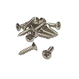 【YJB PARTS】 ピックガード用ビス ミリサイズ 15本入り 【国産品】 (ニッケル)