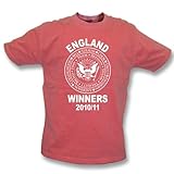 England灰Winners 2010 / 11 ( Ramonesスタイル)ヴィンテージTシャツ、カラーヴィンテージレッド 3L レッド