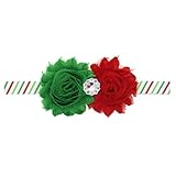 Zhhlaixing ベビー小物 Christmas Baby Girls Toddler Kids Chiffon Tow Flowers Headband Hairband Hair Access