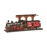 つくるんです® 日本語説明書付 3D ウッドパズル オーナメントシリーズ (機関車の旅)